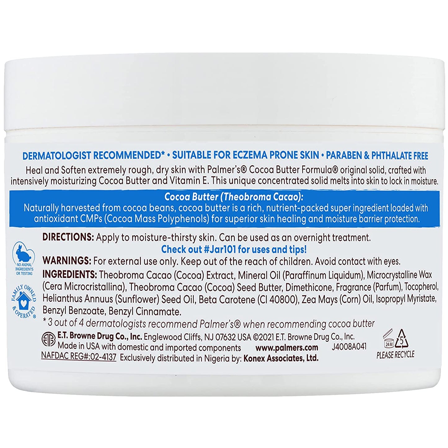 Cocoa Butter - Skin Therapy Lotion with Vitamin E Body Moisturizer for Extremely Dry Skin