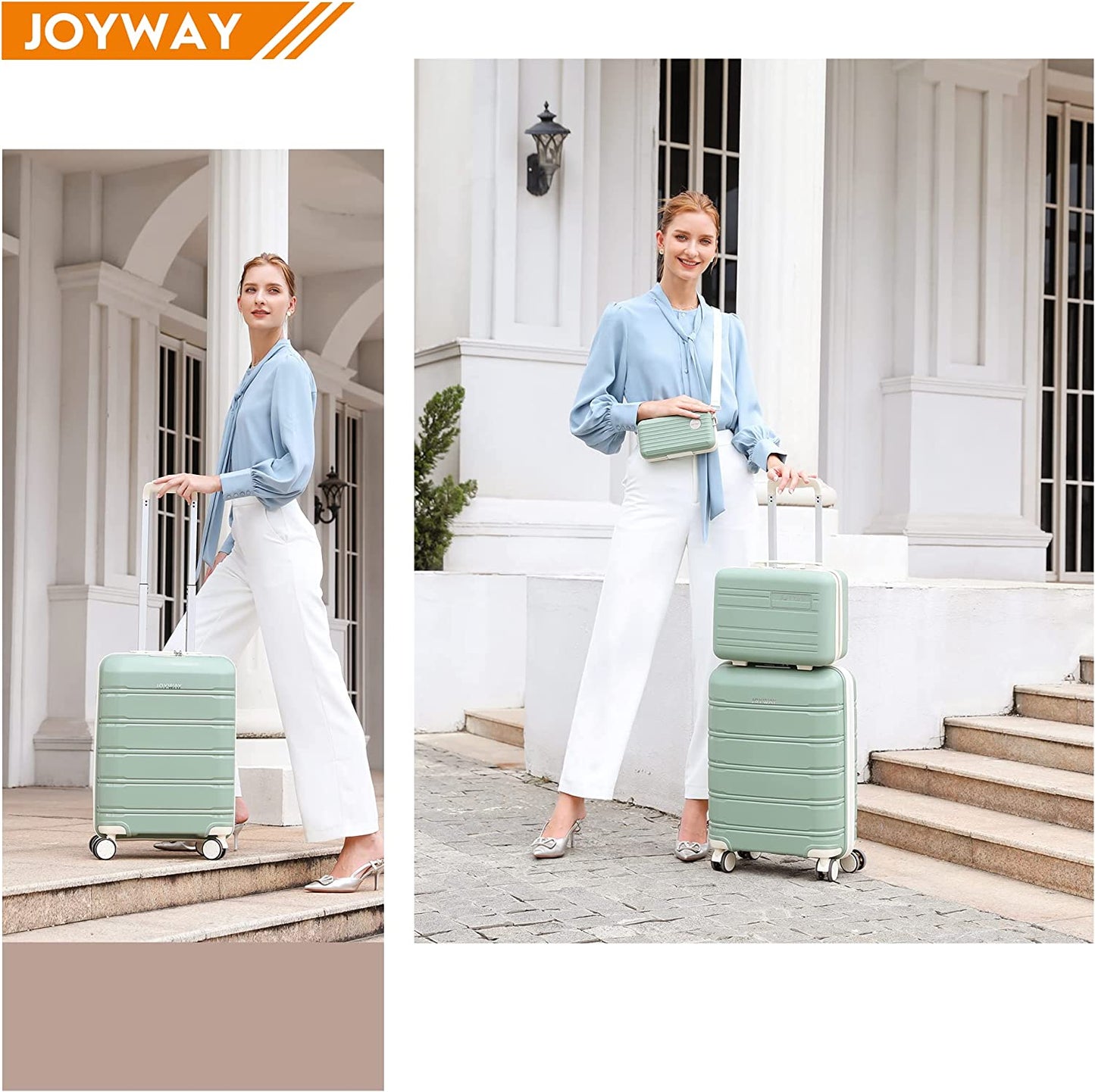 Suitcase Set - Carry-On Suitcases Set with TSA Lock Rigid Luggage with Swivel Wheels