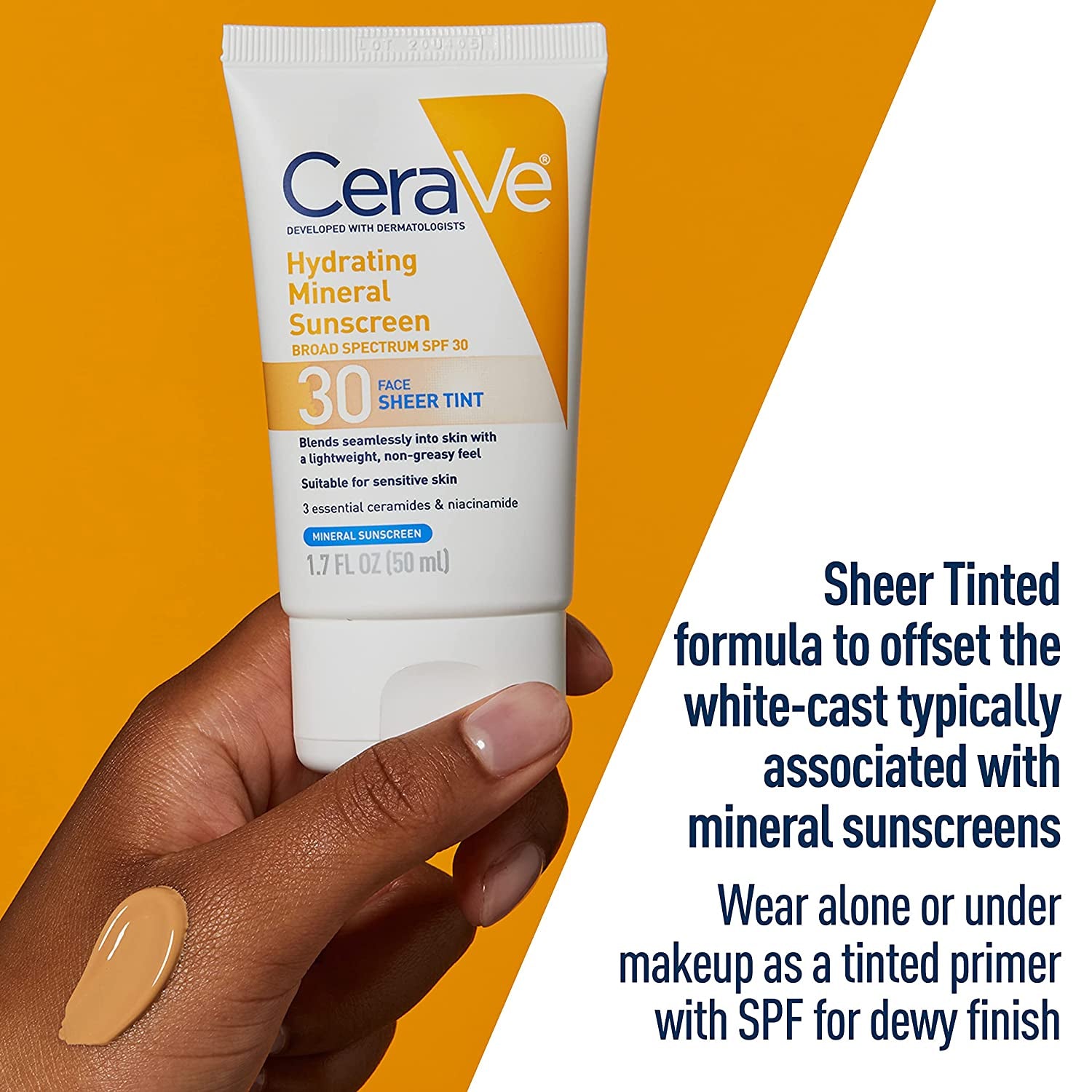 CeraVe - SPF 30 Hydrating Mineral Sunscreen with Zinc Oxide & Titanium Dioxide