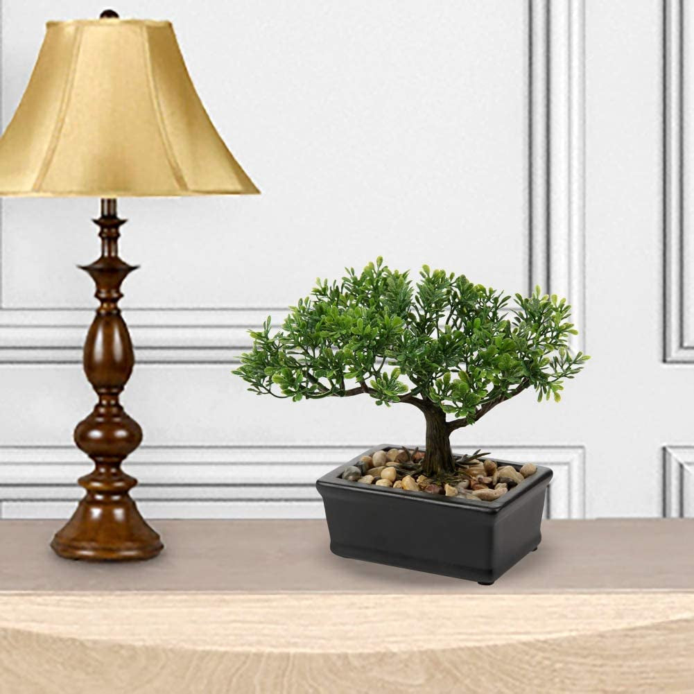 Artificial Bonsai Tree - Fake Indoor Decor Plants with Ceramic Pots