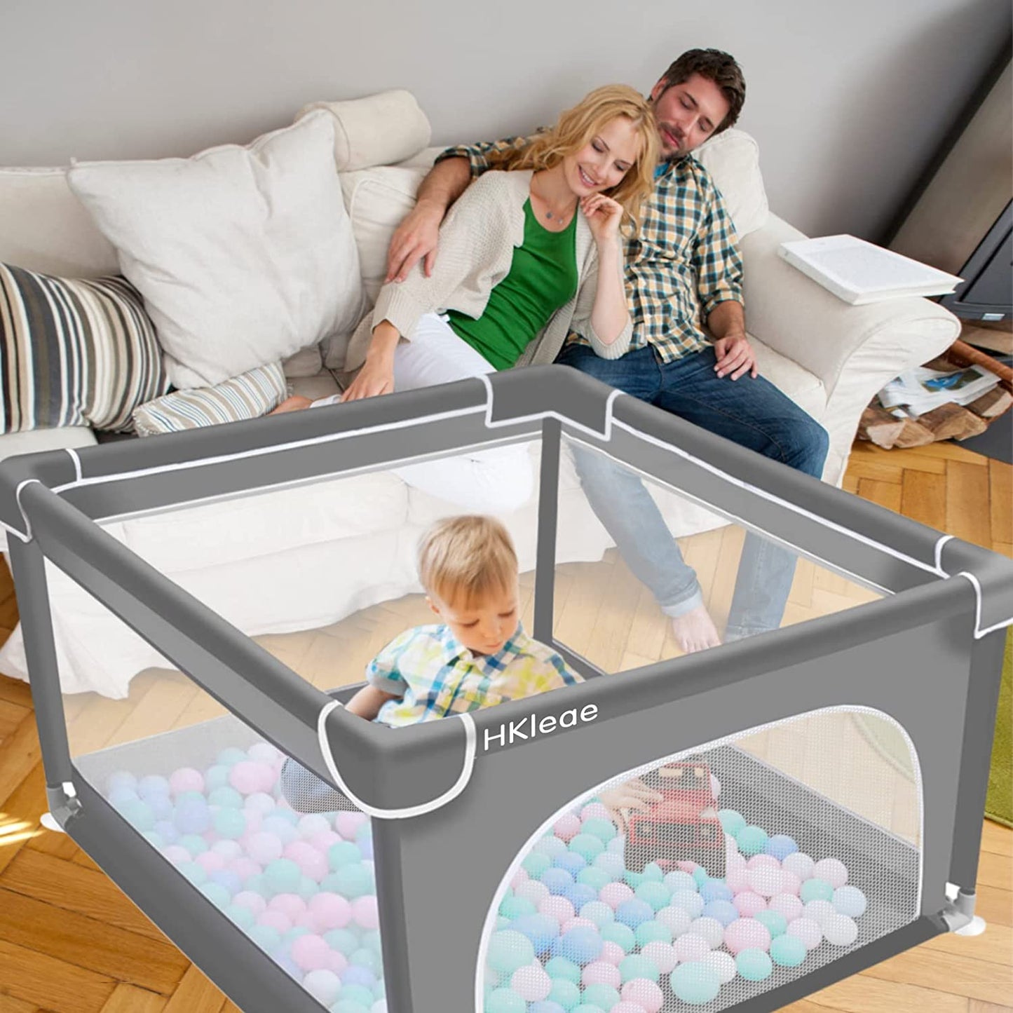 Baby Playpen - Playpen for Babies and Toddlers with Anti-Slip Base