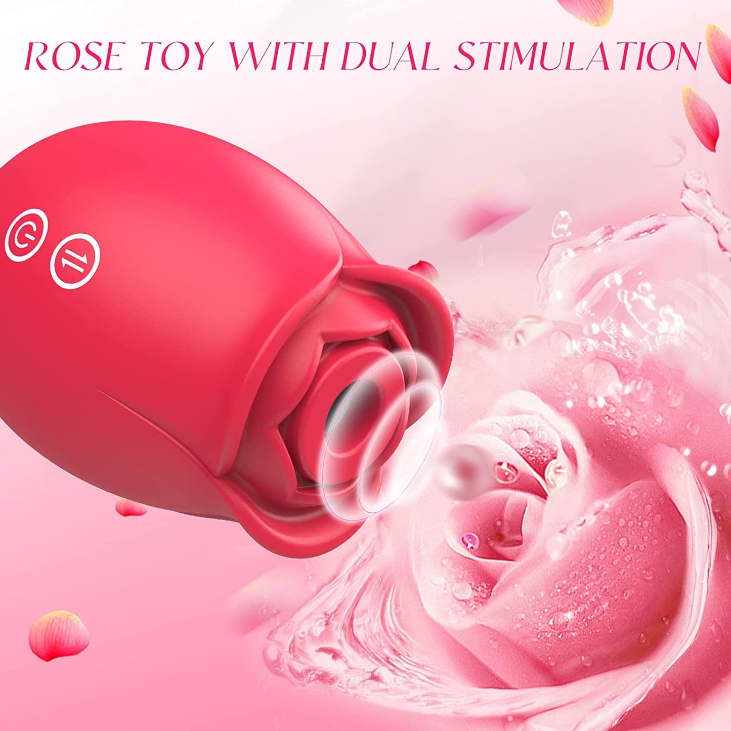 Rose Sex Toy - Women Rose Clitoral Sucking Vibrator Stimulator with 18 Modes G Spot Vibrator