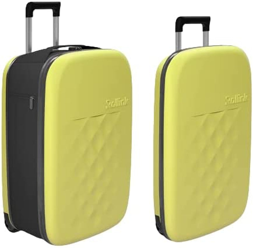 Fully Collapsible Suitcase - Hardshell Silent Wheels Carry On Luggage for Smooth Gliding