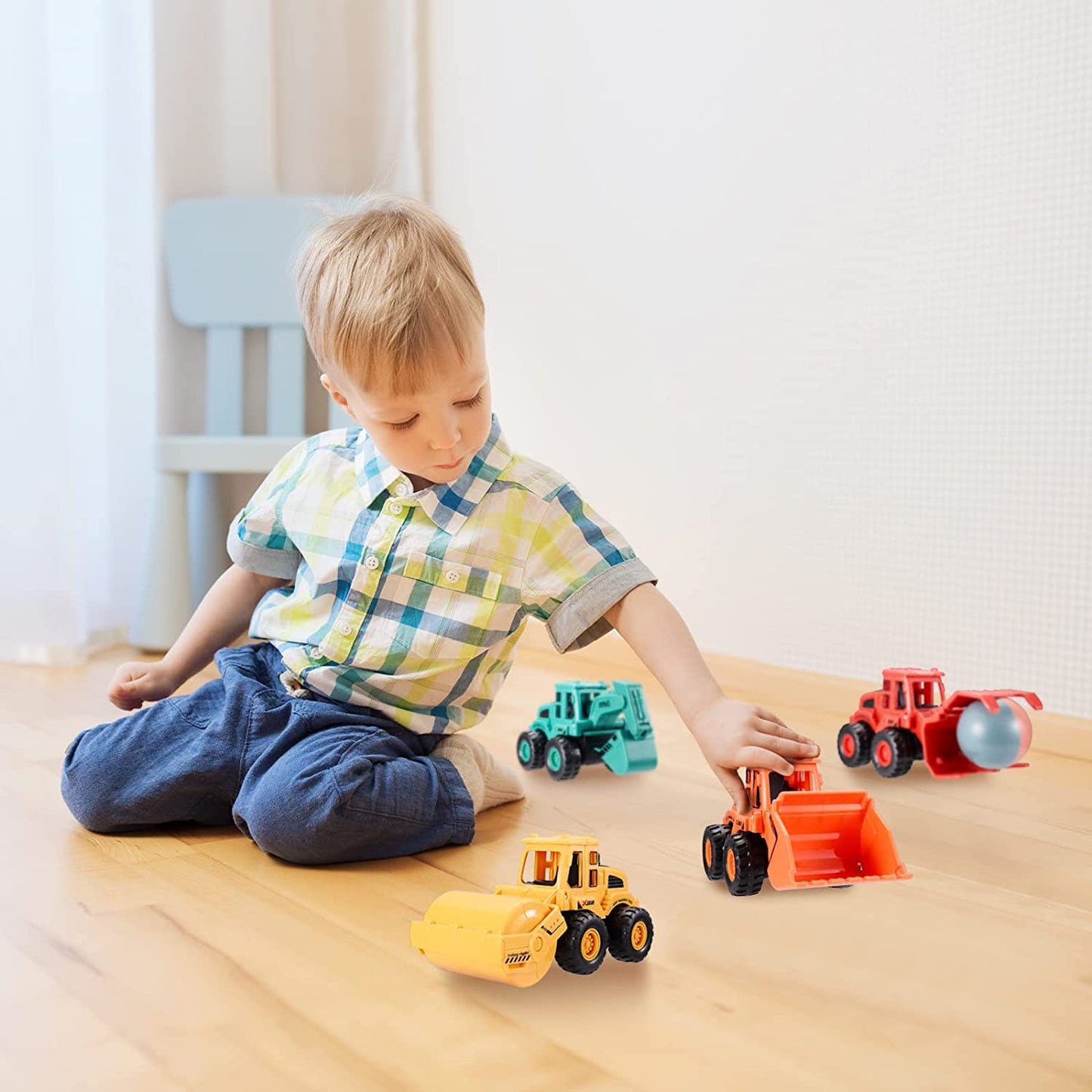 Toddlers Construction Toys - Friction Powered Construction Truck Toys Sand Toys Trucks