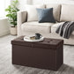 Folding Storage Ottoman Bench - Storage Chest with Flipping Lid 30 Inches