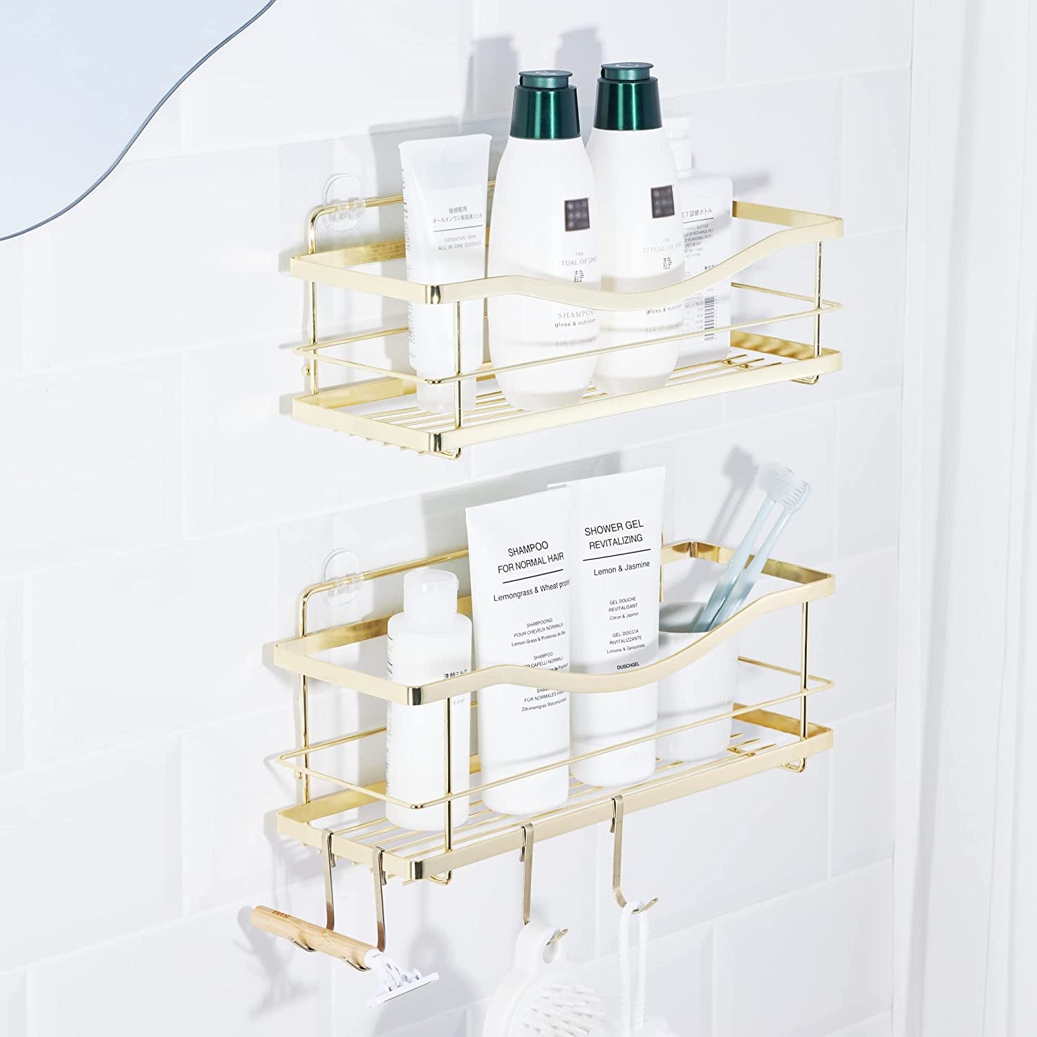 Shower Caddy Organizer - Bathroom Shelf Adhesive Storage Organizer