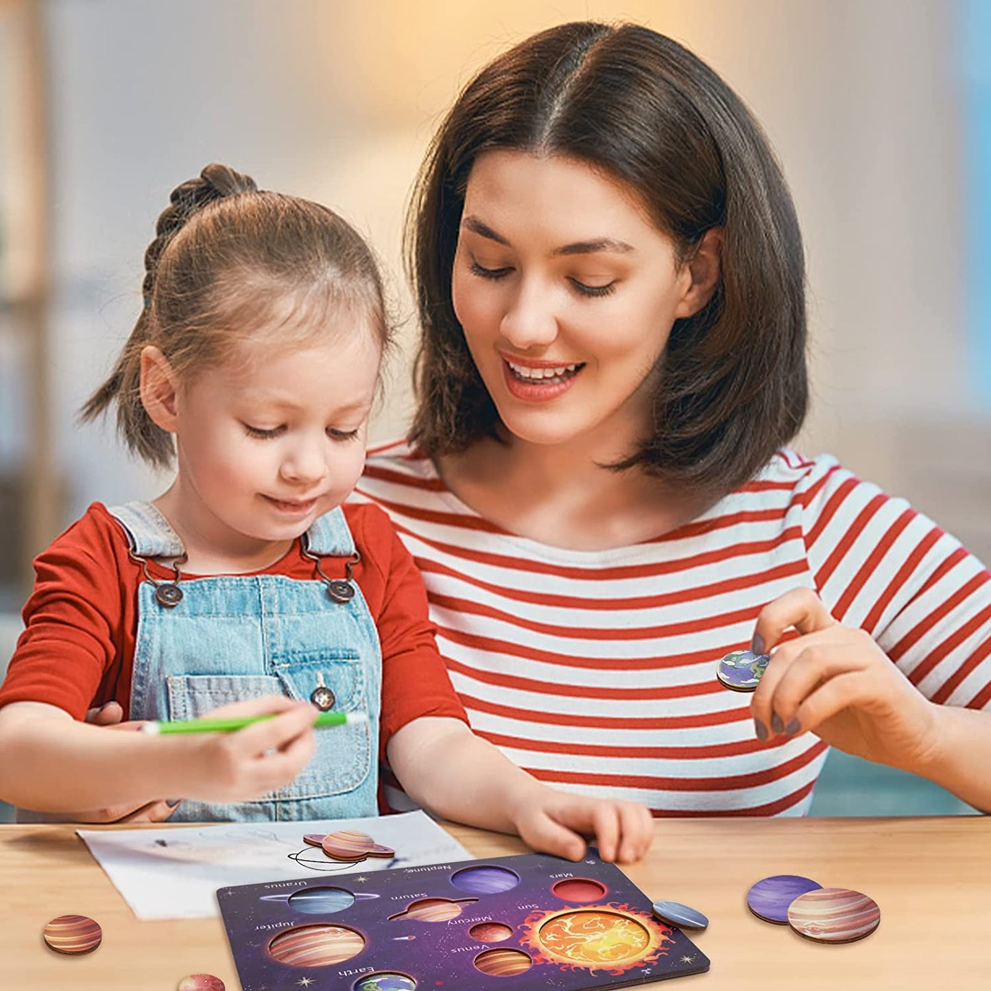 Solar System Puzzles Toys - Toddler's Planets Preschool Learning Activities