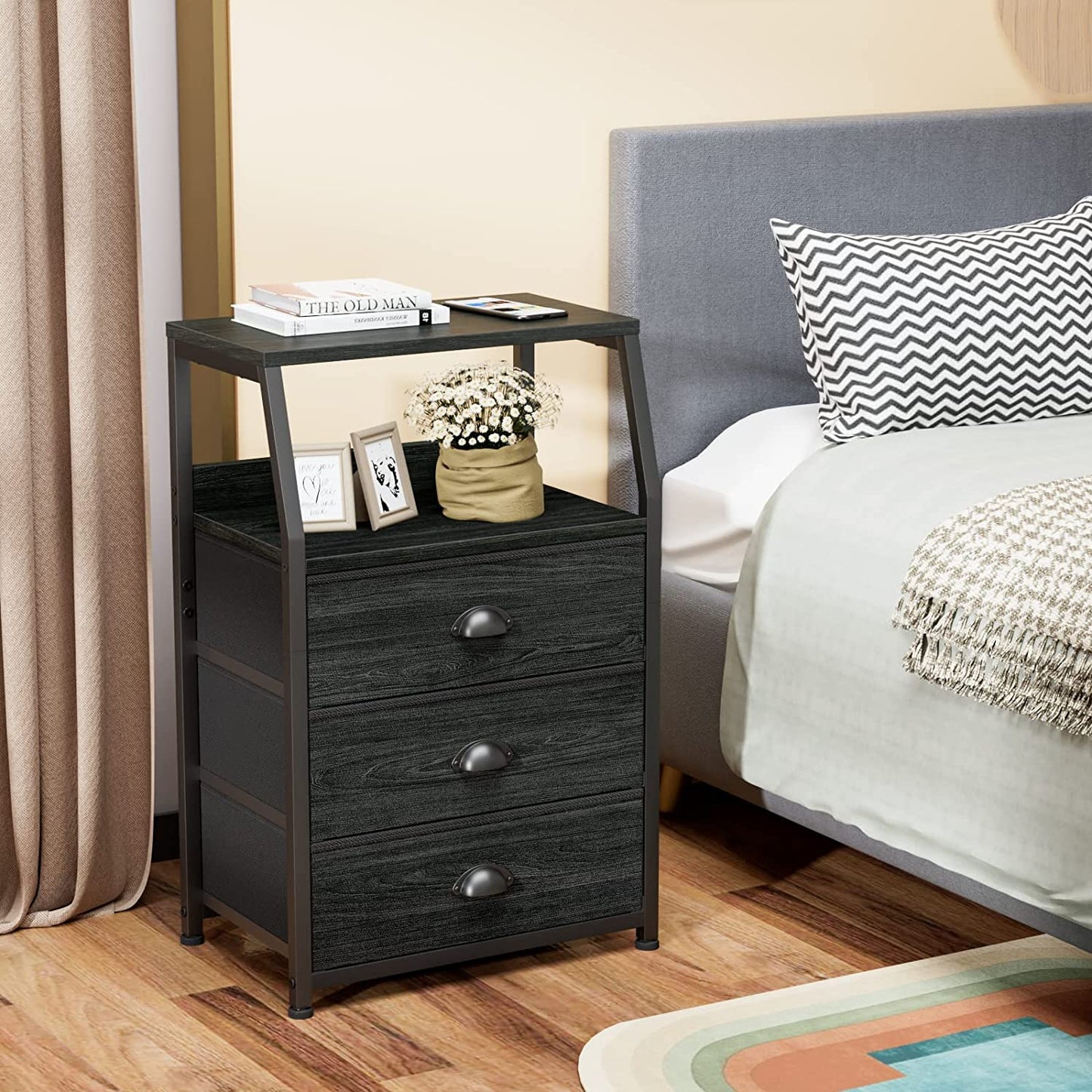 Bedroom Dresser Nightstand With Storage Drawers