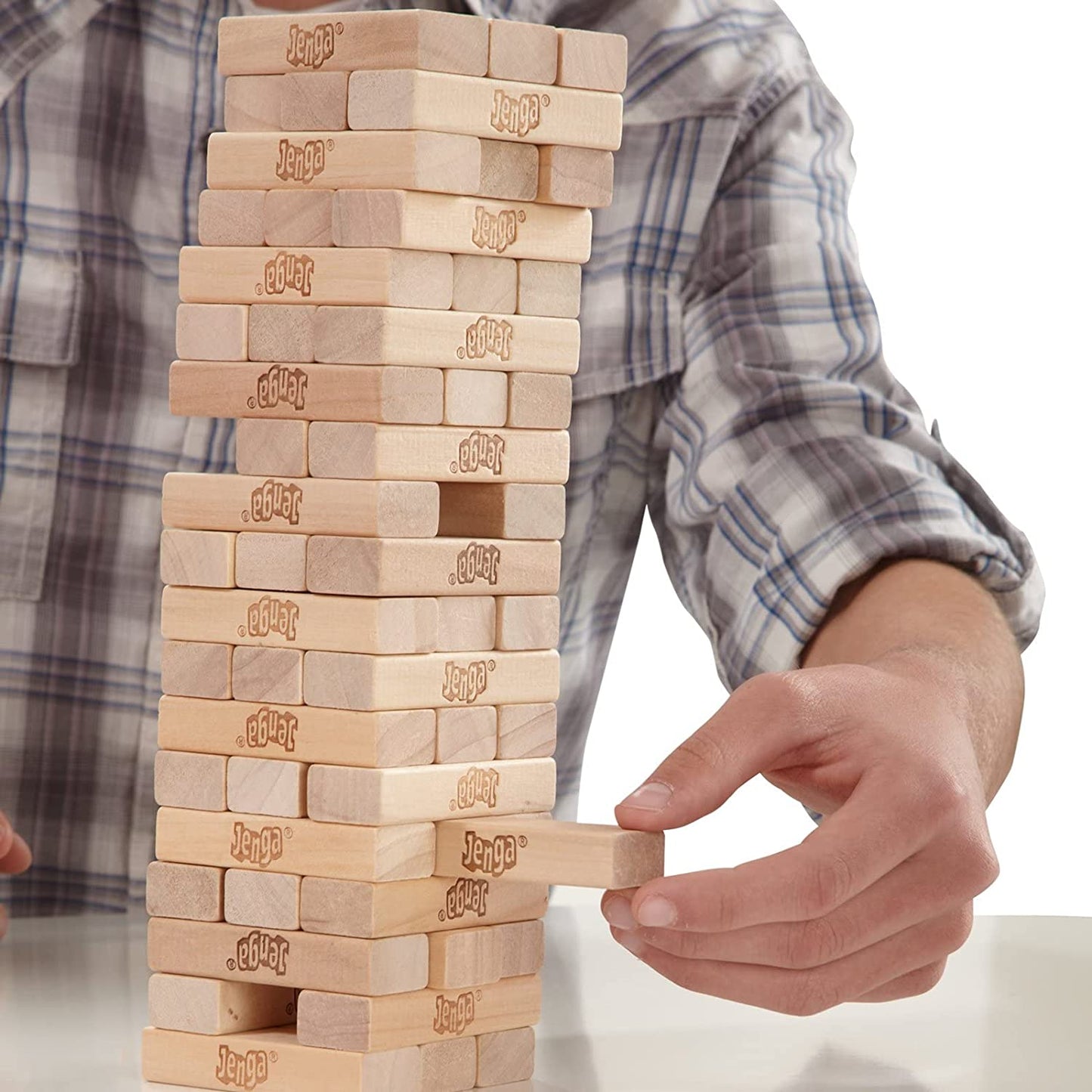 Jenga - Classic Game with Genuine Hardwood Blocks Stacking Tower Game