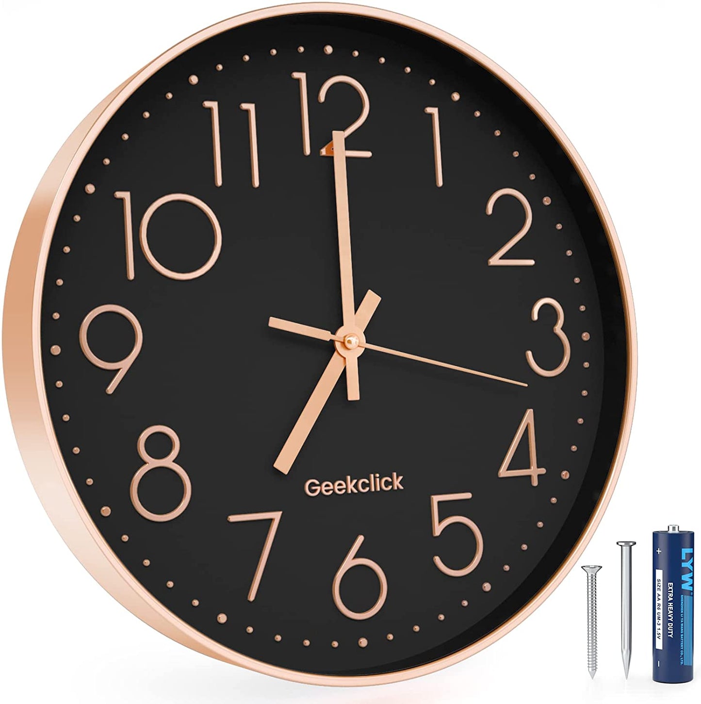 Silent Wall Clock - 12 inch Large Wall Clocks