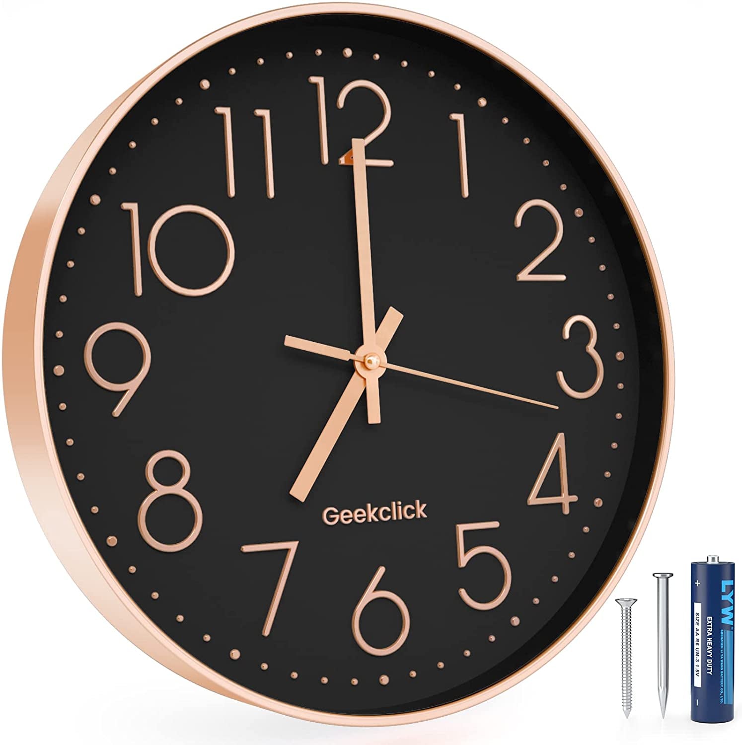 Silent Wall Clock - 12 inch Large Wall Clocks