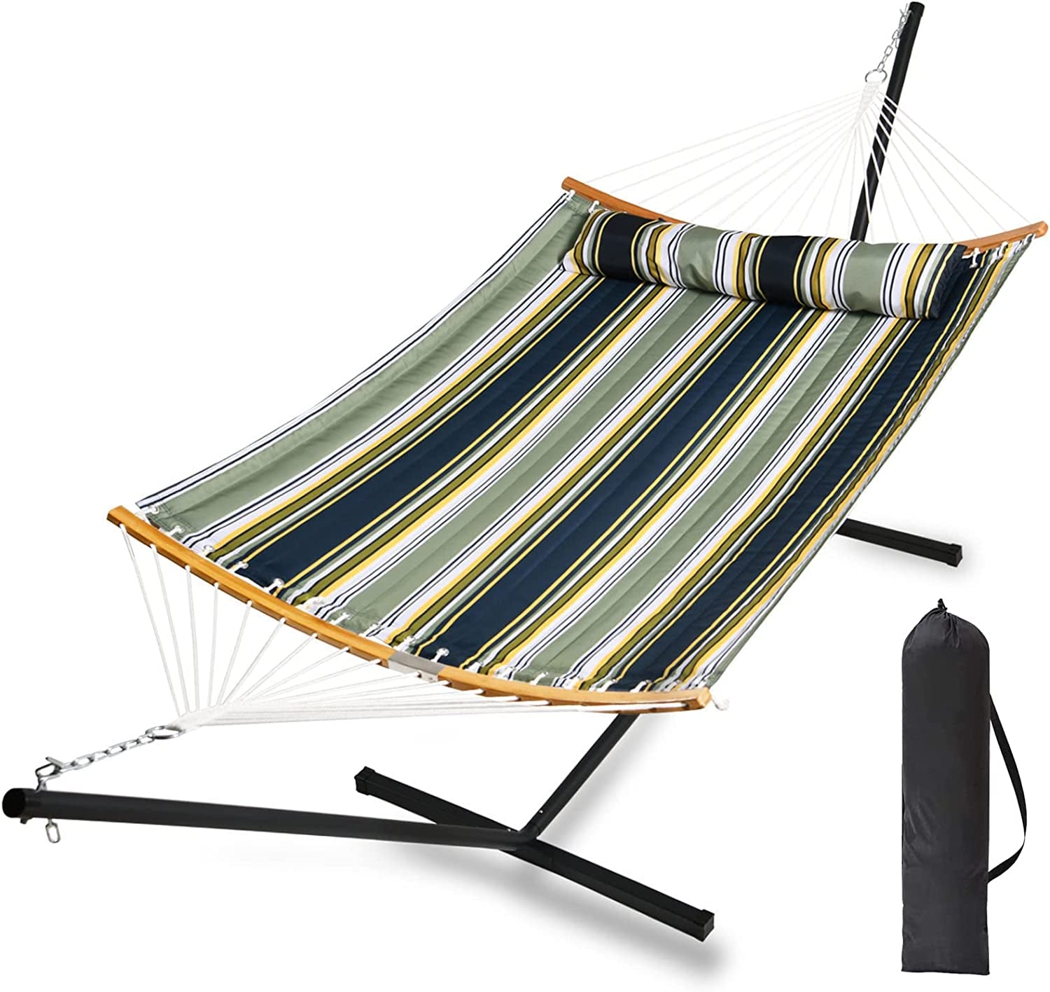 Outdoor Hammock - 2 Person Heavy Duty Hammock with Stand Included