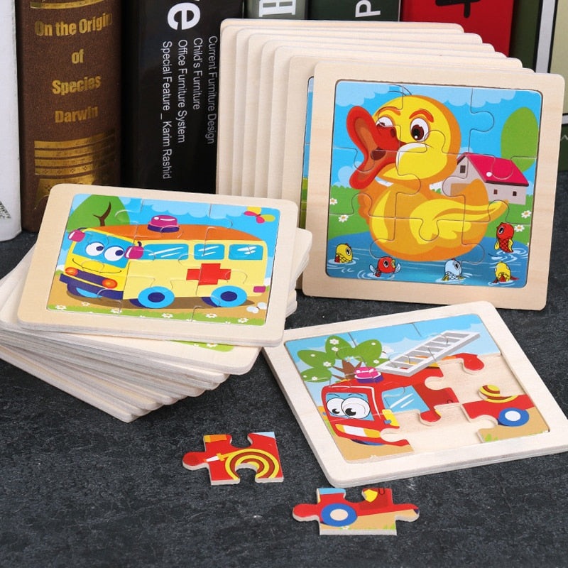 Kids Toys Wooden 3D Puzzle