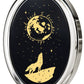 I Love You to the Moon and Back Necklace 24k Gold Inscribed on Onyx