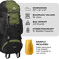 High-Performance Backpack - Scout Backpack for Hiking Camping Backpacking 55L