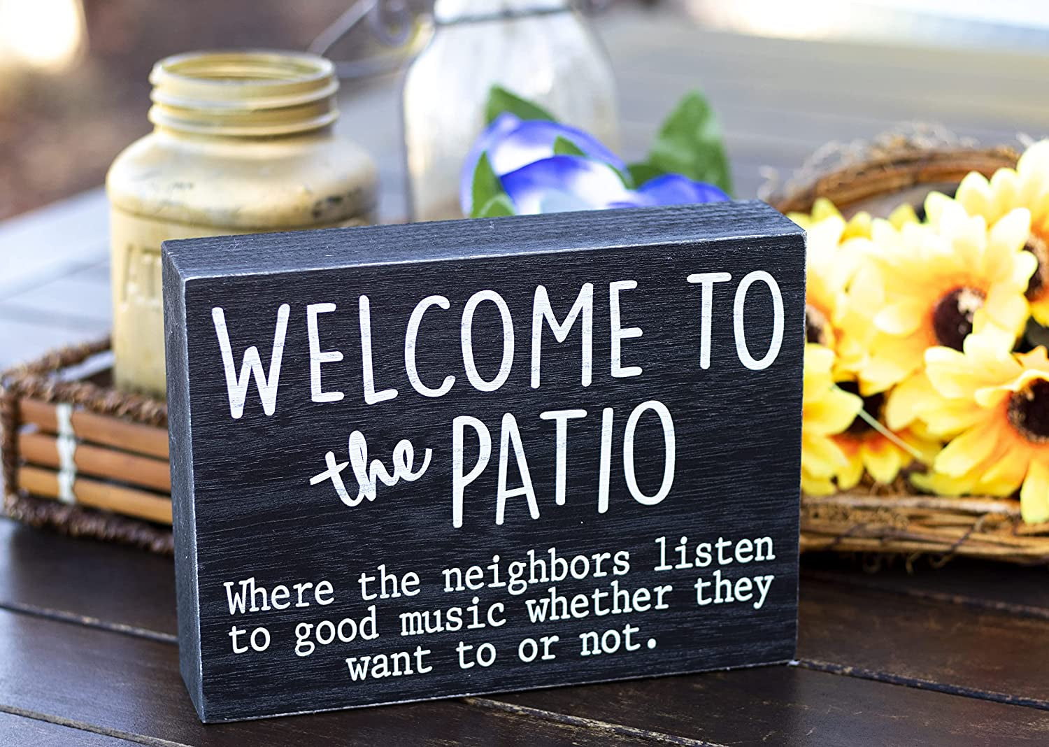 Patio Decor - Wall Art for Backyard Decor Bar and Grill - Hanging Signs Decor