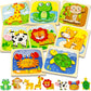Learning Educational Wooden Puzzles - Toddler Animal Puzzles Toys Ages 1-3