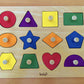 Montessori Toy Shape Peg Puzzles - Toddlers Puzzle with Knob
