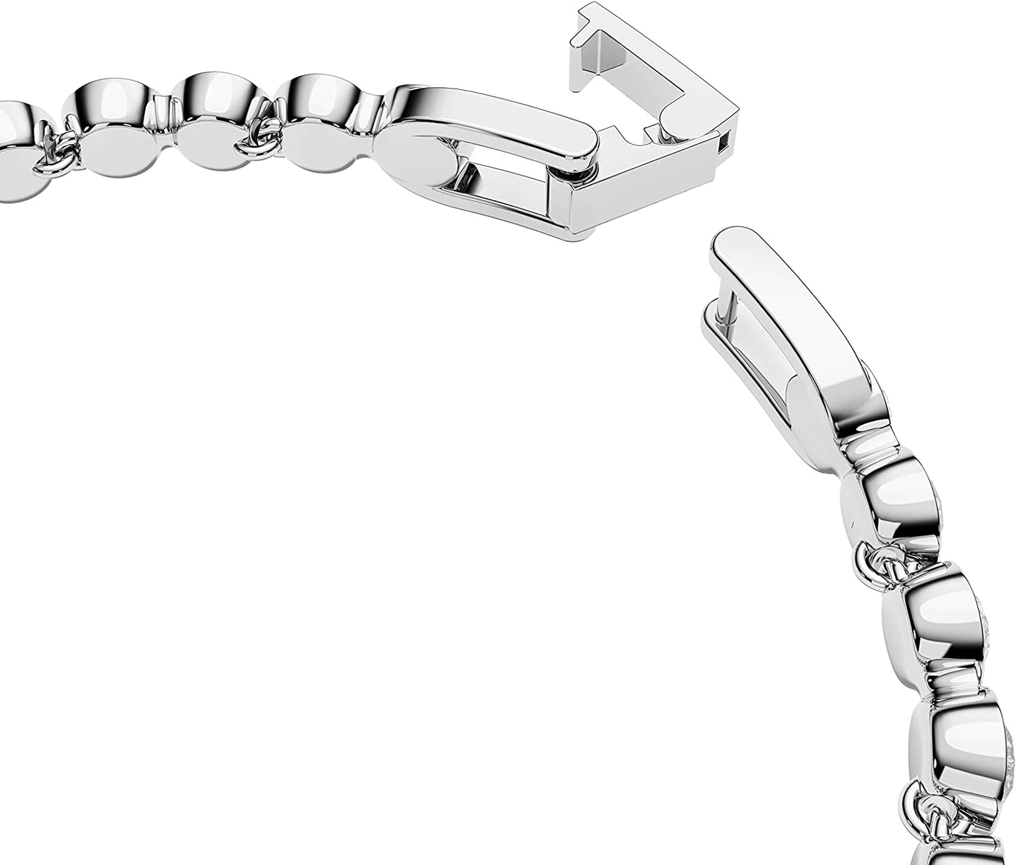 Clear Crystals Tennis Bracelet Rhodium Finish