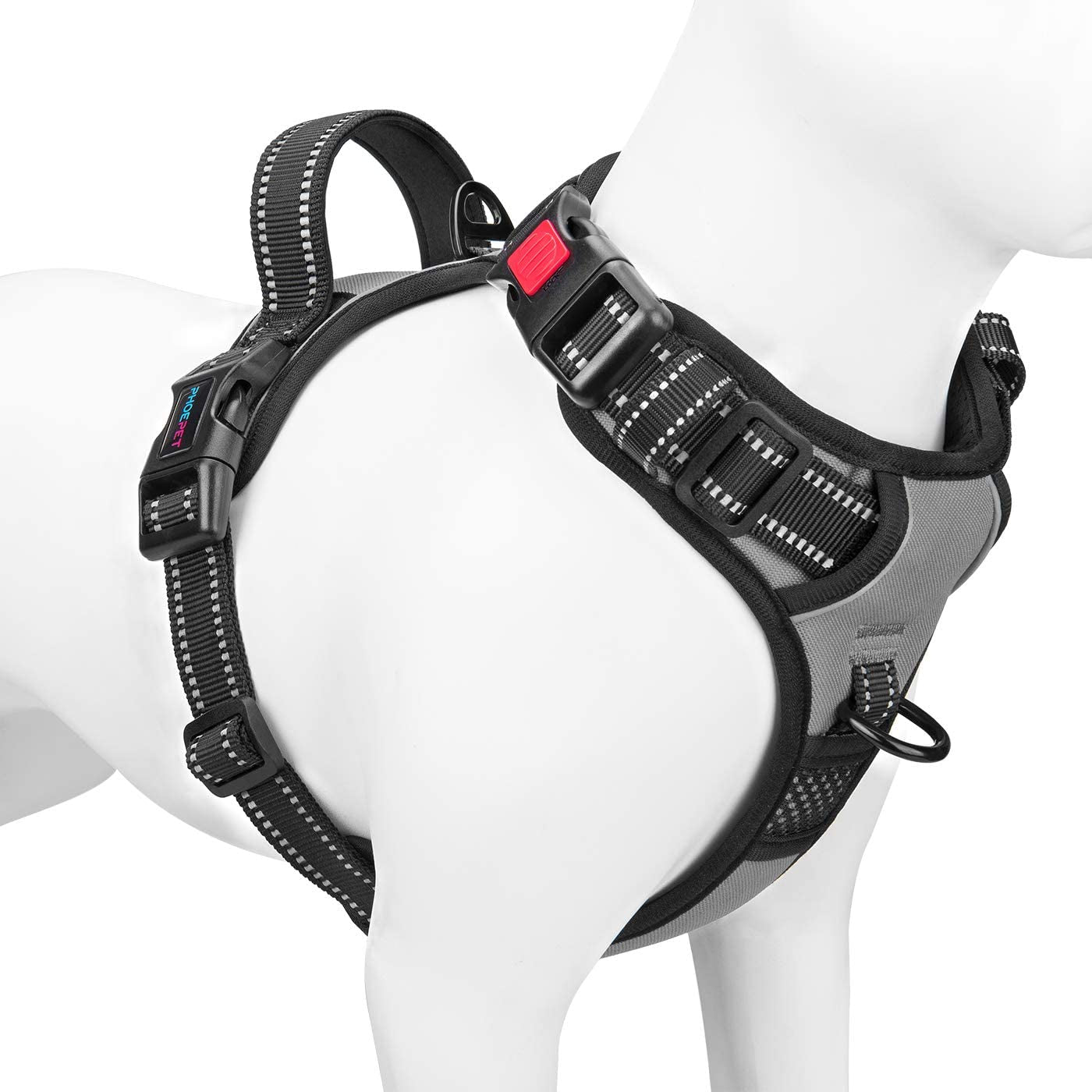 No Pull Dog Harness - Reflective Harness Vest with Adjustable Handle