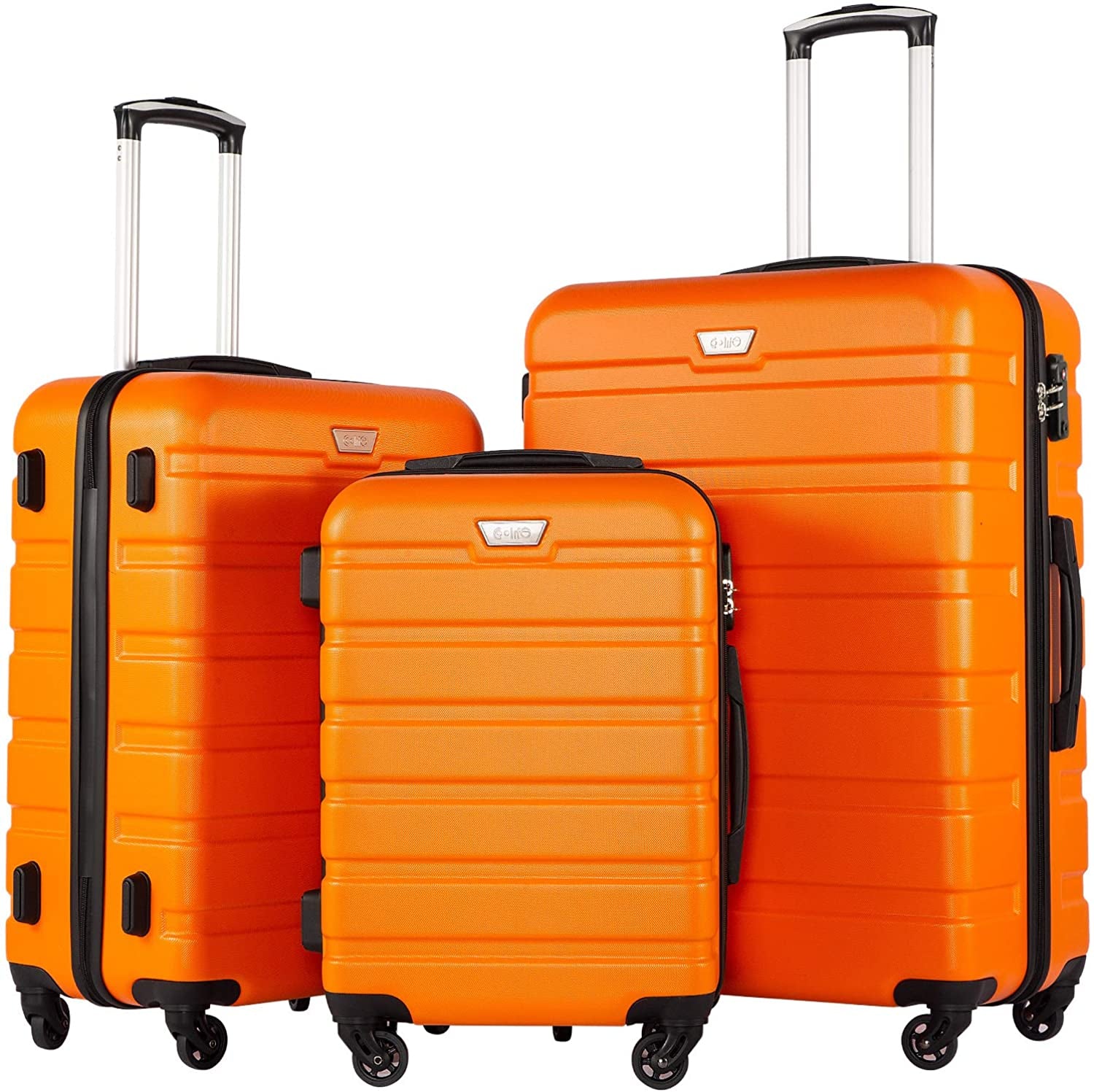 Traveling Luggage Set - 3 Piece Suitcase Set With Spinner Wheels & TSA Lock