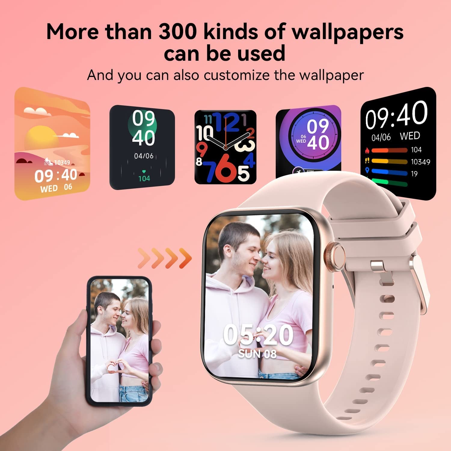 Women & Men Smartwatch Answer/Make Call Fitness Tracker with Multi Sport Modes