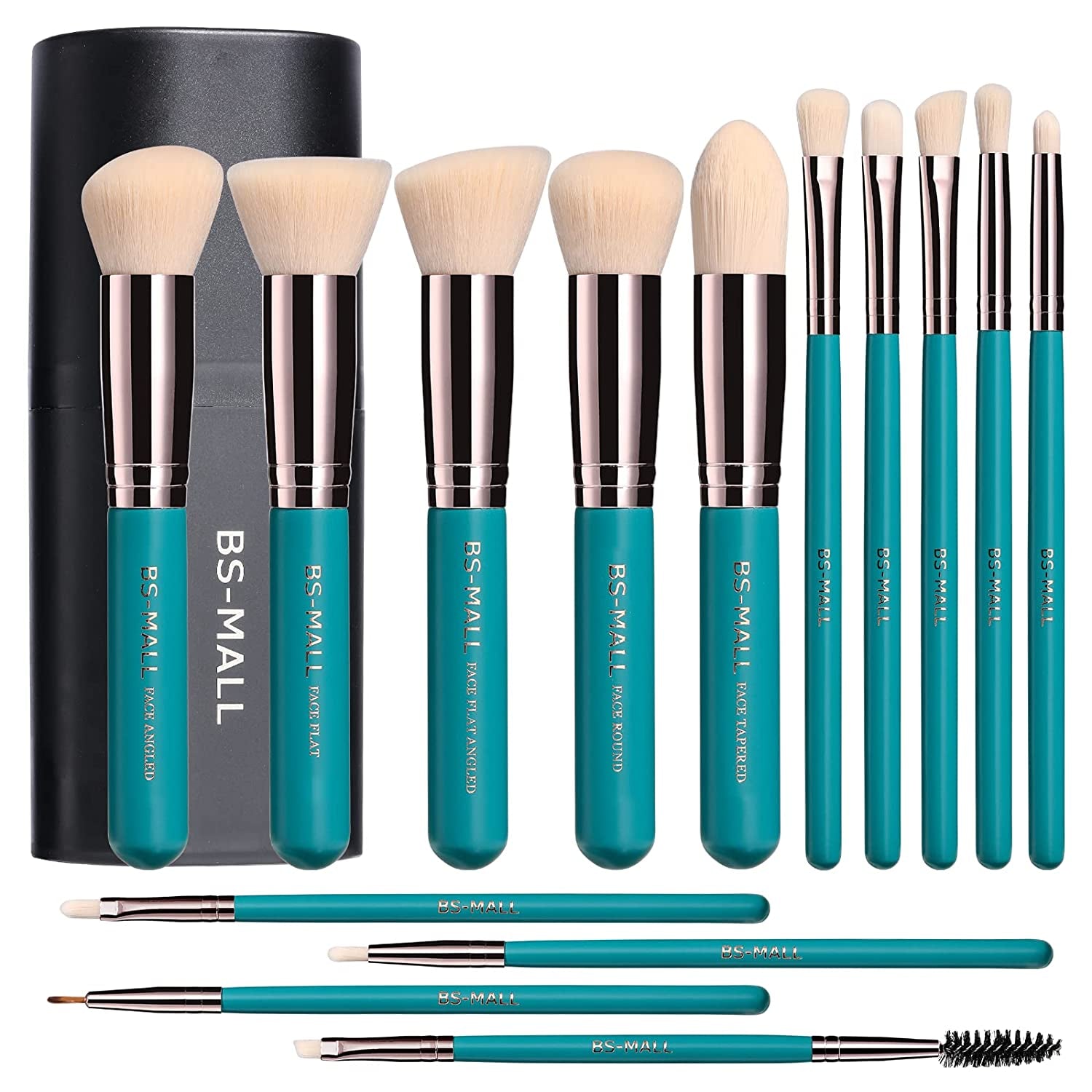 Makeup Brush Set - Premium Synthetic Brushes 14-Piece Set with Case