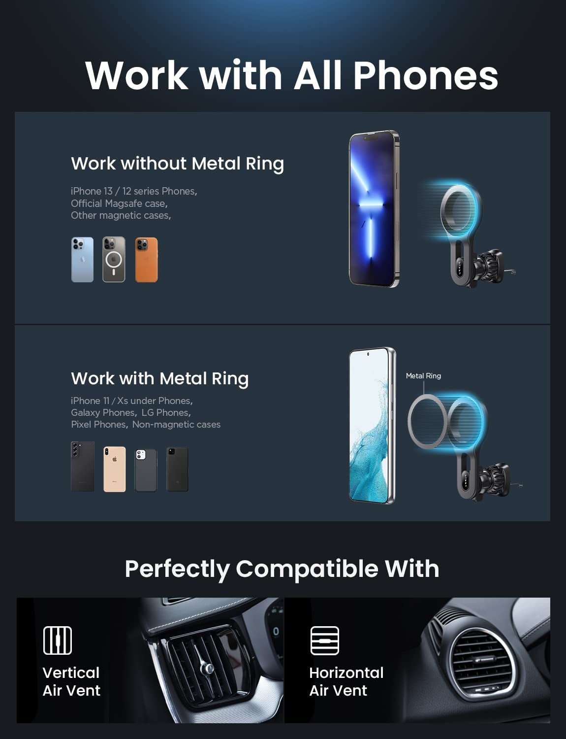 Magnetic Phone Holder - Easily Install Magnetic Car Mount