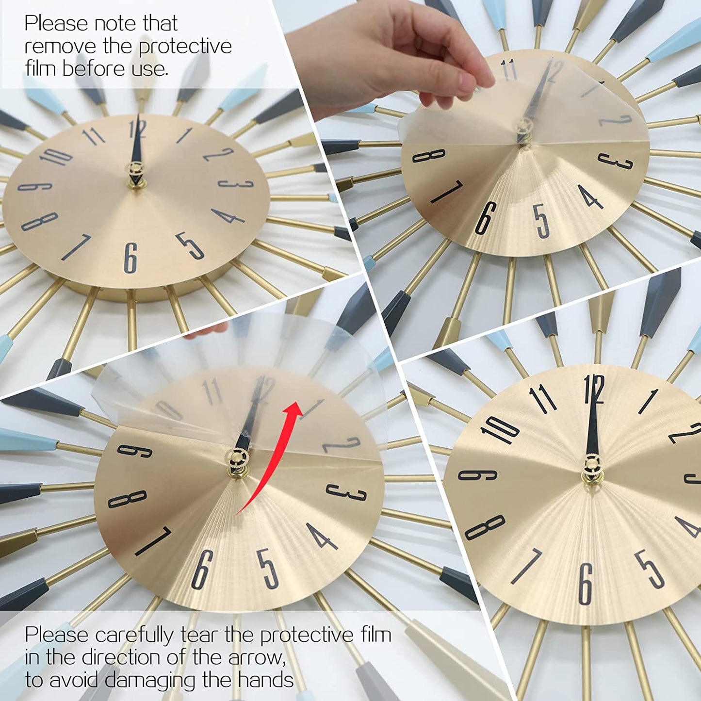 SilenvtWall Clock - Non-Ticking Large Clocks