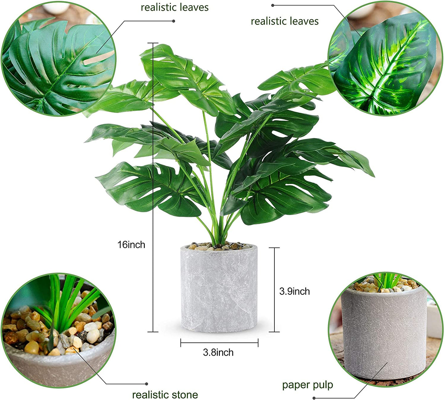 Artificial Plants - Fake Faux Plants Artificial Indoor Potted Plants