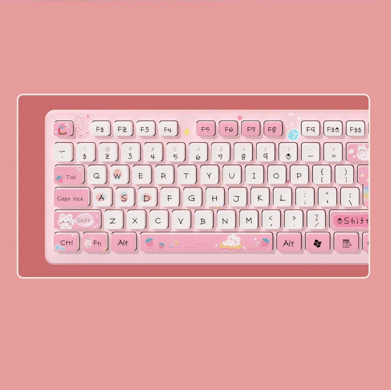 Cute Mute Click PC Wired Keyboard