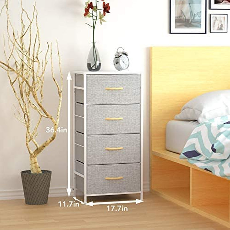 Bedroom Storage Organizer 4 Drawer Fabric Dresser Storage Unit