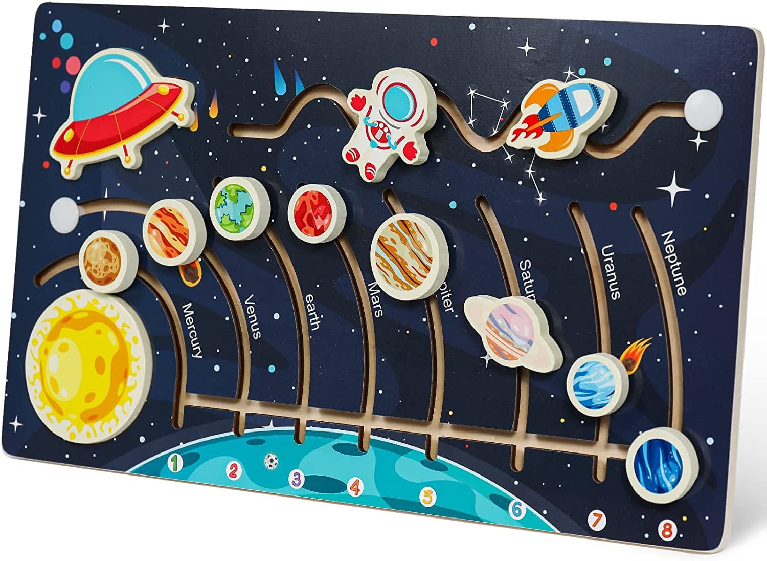 Solar System Puzzles Toys - Toddler's Planets Preschool Learning Activities