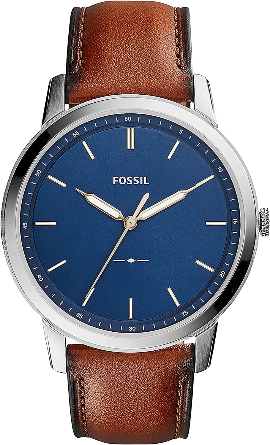 Men's Minimalist Watch - Leather or Stainless Steel Band Chronograph or Analog Watch Fossil