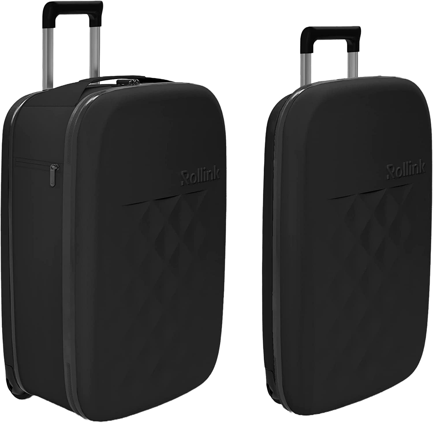 Fully Collapsible Suitcase - Hardshell Silent Wheels Carry On Luggage for Smooth Gliding