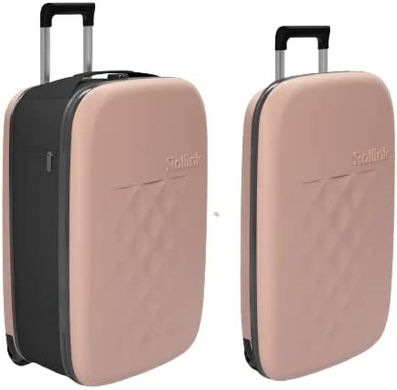 Fully Collapsible Suitcase - Hardshell Silent Wheels Carry On Luggage for Smooth Gliding