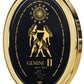 Gemini Necklace 24k Gold Inscribed on Onyx Stone