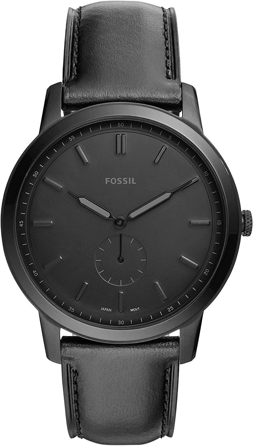 Men's Minimalist Watch - Leather or Stainless Steel Band Chronograph or Analog Watch Fossil