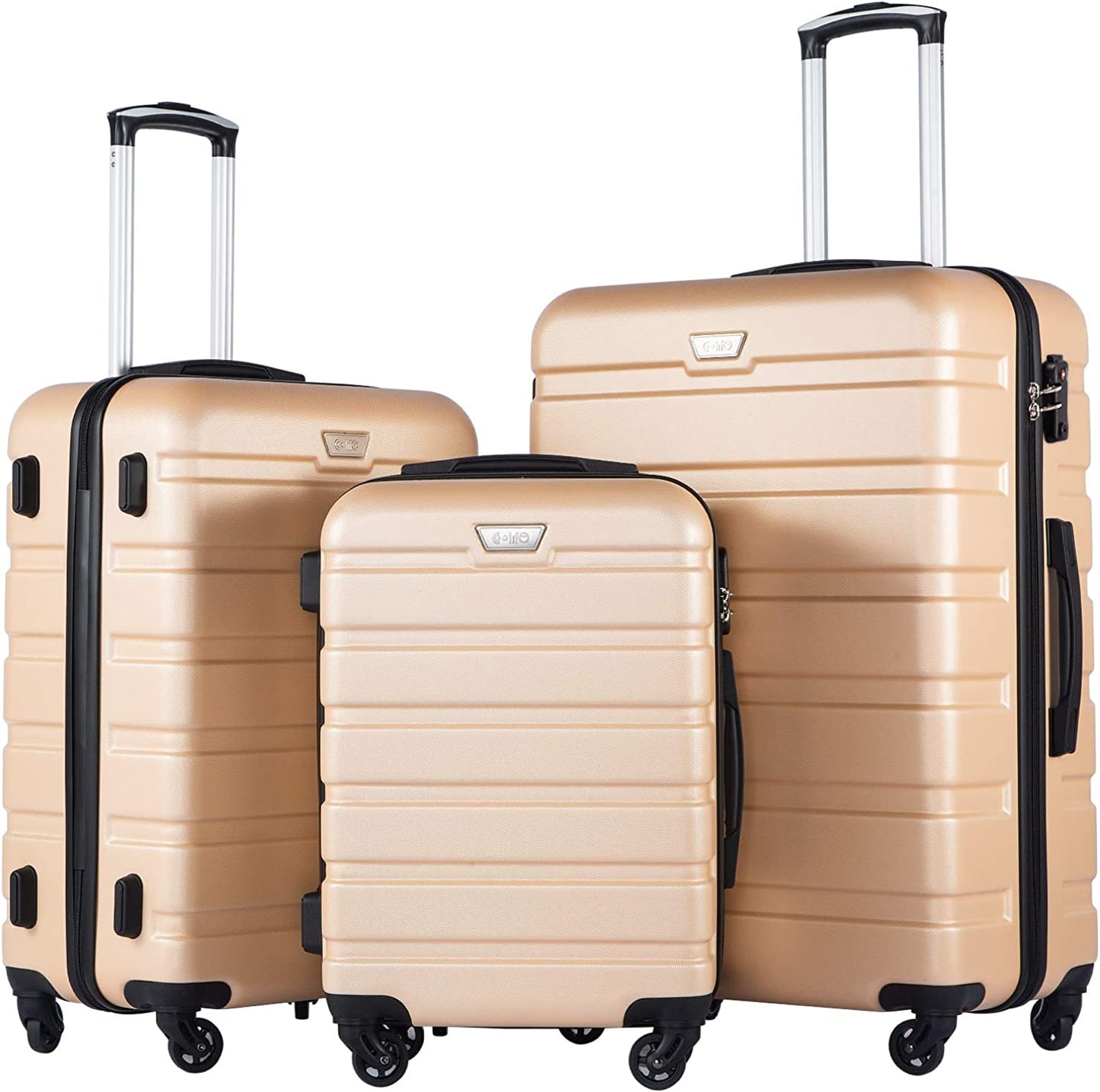 Traveling Luggage Set - 3 Piece Suitcase Set With Spinner Wheels & TSA Lock