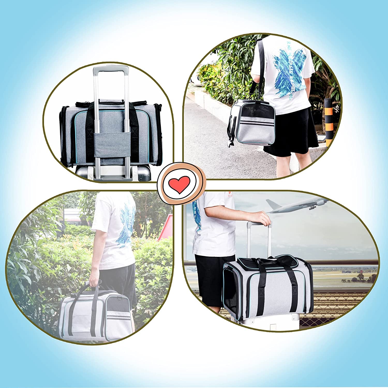 Pet Carrier - Airline Approved Expandable Soft-Sided Pet Carrier