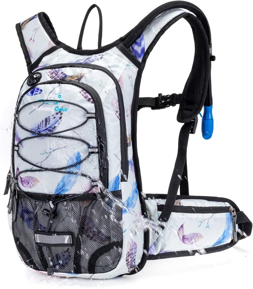 Insulated Hydration Backpack - Pack with 2L BPA Free Bladder - Keeps Liquid Cool up to 4 Hours for Running, Hiking, Cycling, Camping