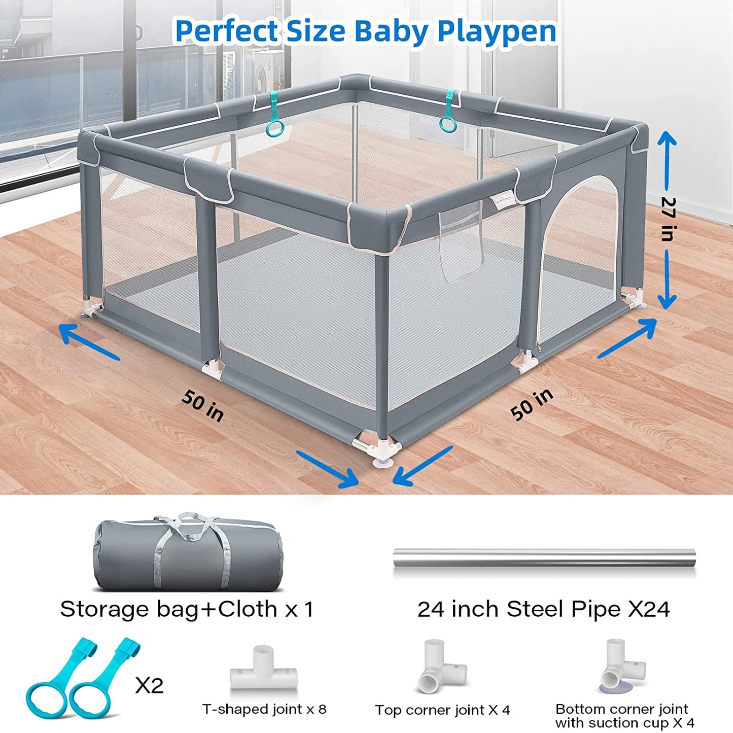 Baby Playpen for Toddler - Large Playard for Babies and Toddlers