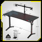 Gaming Desk - 47INCH Gaming Desk with Dual Monitor Mount Carbon Fiber Surface with Outlet Organizer