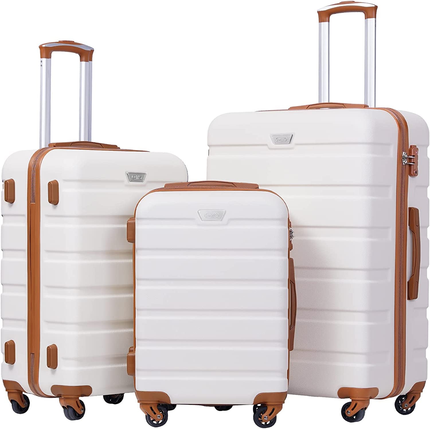 Traveling Luggage Set - 3 Piece Suitcase Set With Spinner Wheels & TSA Lock