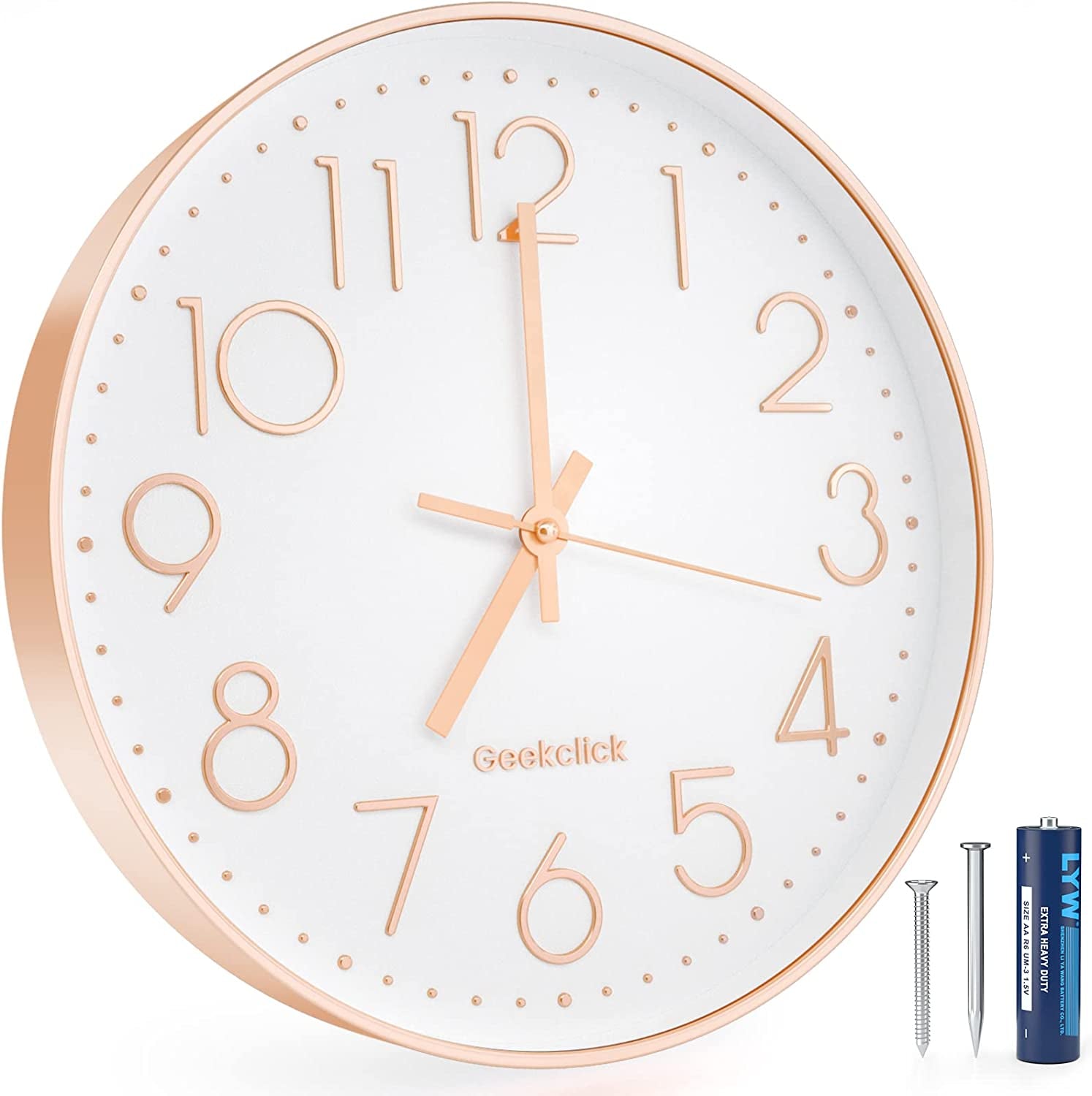 Silent Wall Clock - 12 inch Large Wall Clocks