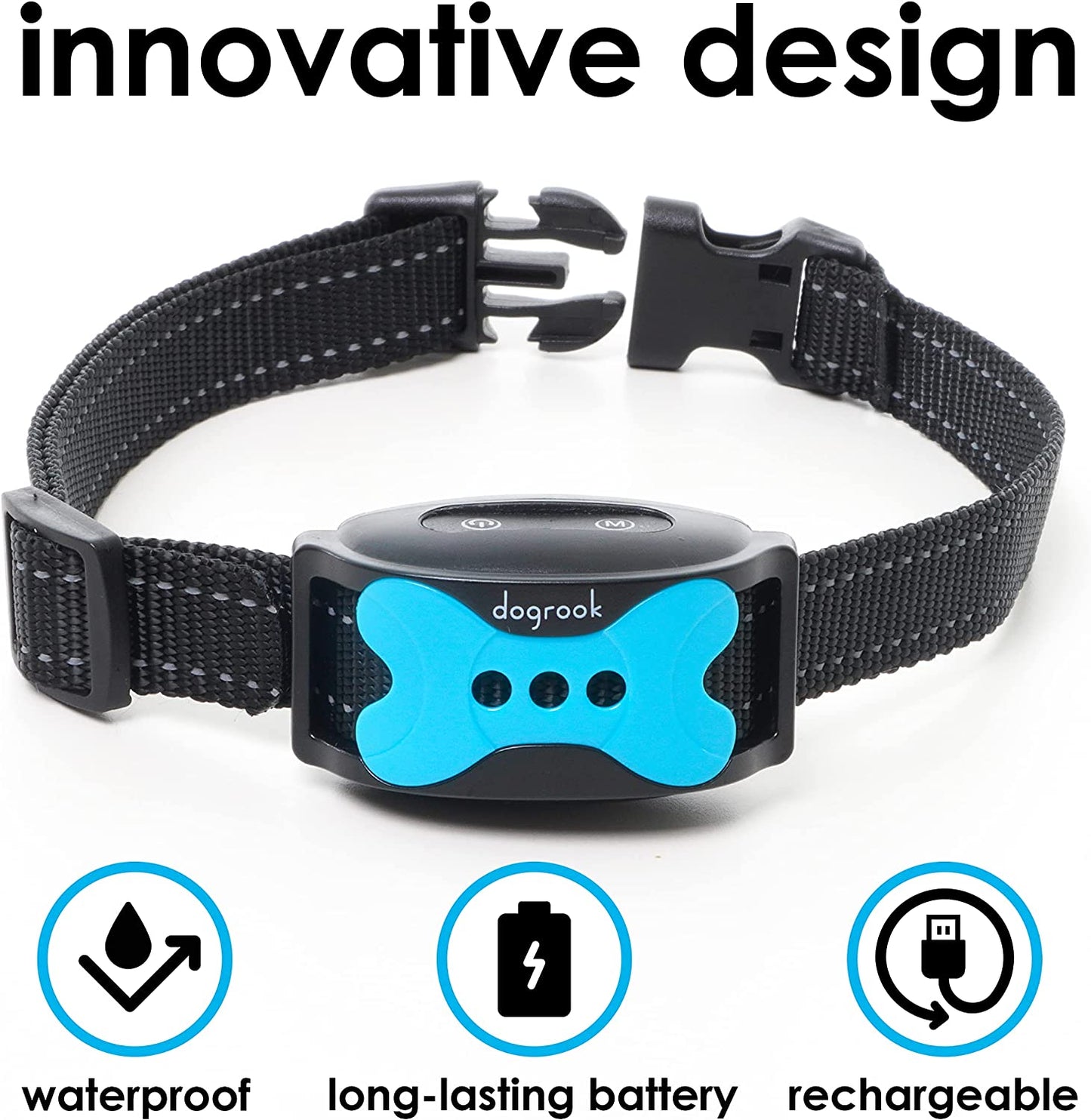 Dogs Bark Collar - Rechargeable Anti Dog Bark Collar Automatic Bark Collar No Shock