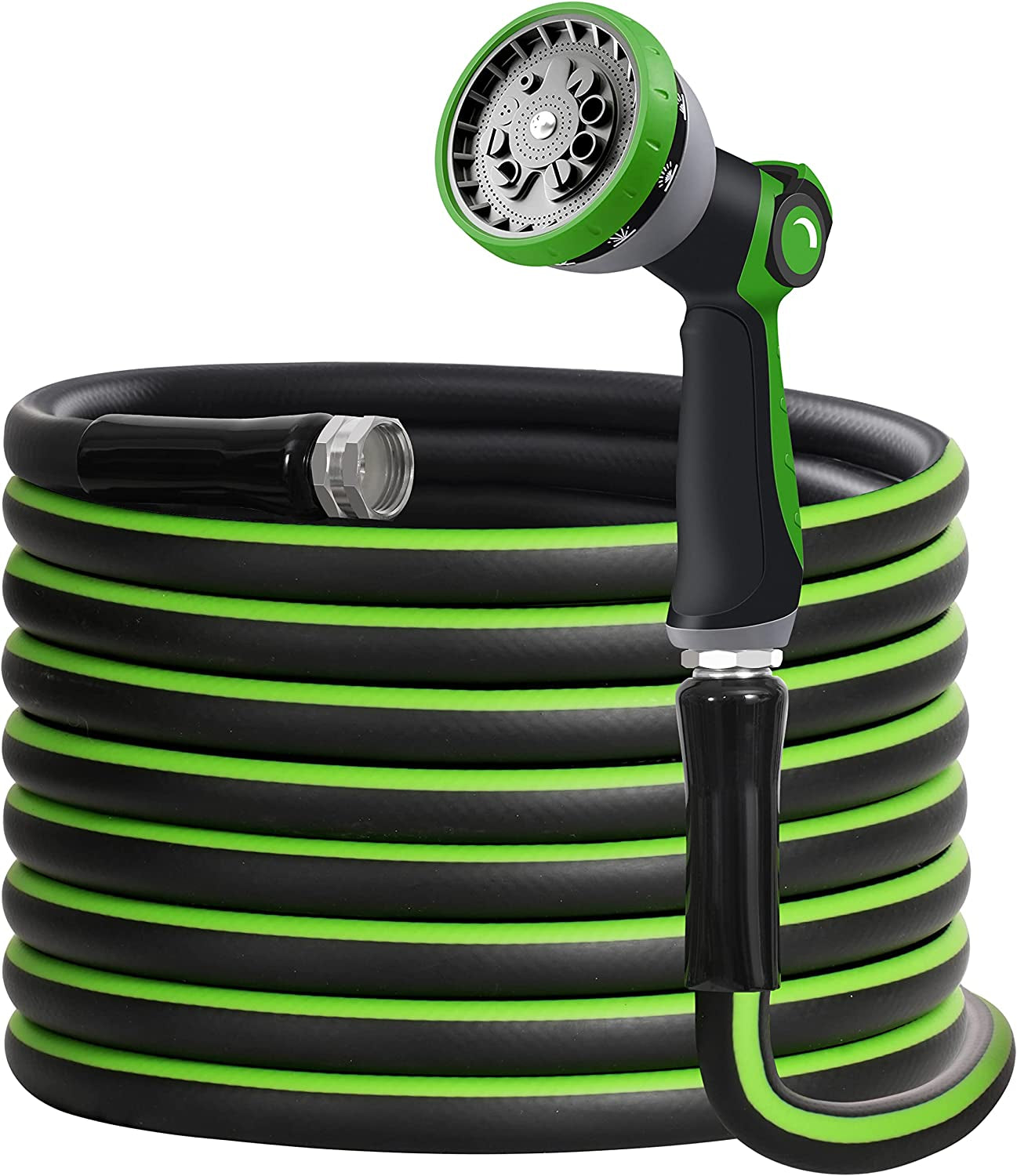 Heavy Duty Garden Hose - Flexible Water Hose with 10 Function Sprayer Nozzle