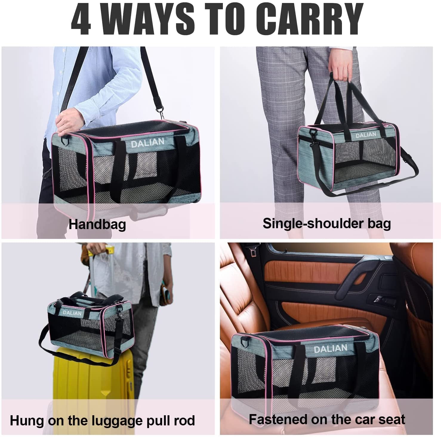 Cat Carriers - Soft-Sided Cat Carrier Airline Approved Pet Travel Carrier