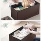 Folding Storage Ottoman Bench - Storage Chest with Flipping Lid 30 Inches