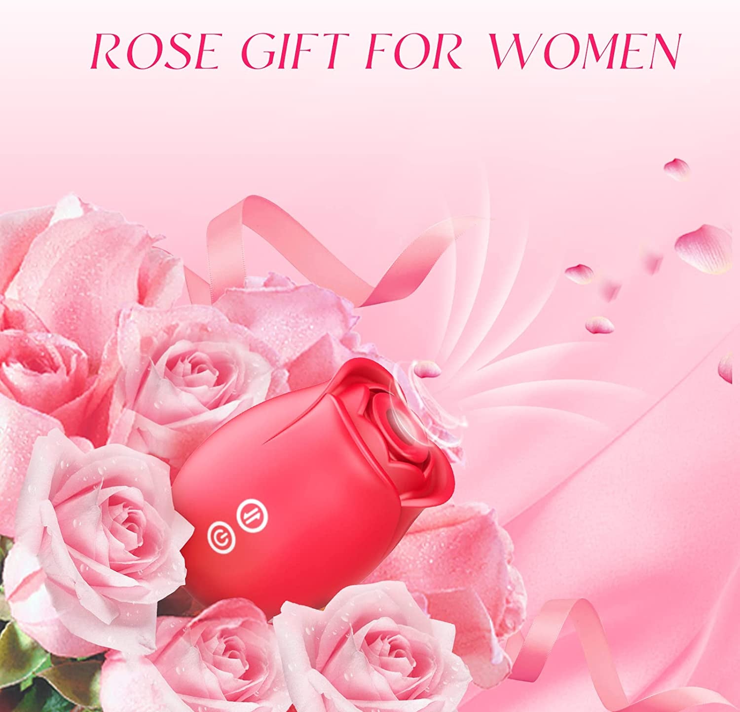 Rose Sex Toy - Women Rose Clitoral Sucking Vibrator Stimulator with 18 Modes G Spot Vibrator